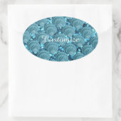 Aquamarin Sparkle Seashell Stickers (Tasche)