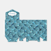 Aquamarin Sparkle Seashell Zent Fevor Box Geschenkschachtel (Ungefaltet)