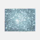 Aquamarin Stars Fleece Blanket (Vorderseite (Horizontal))