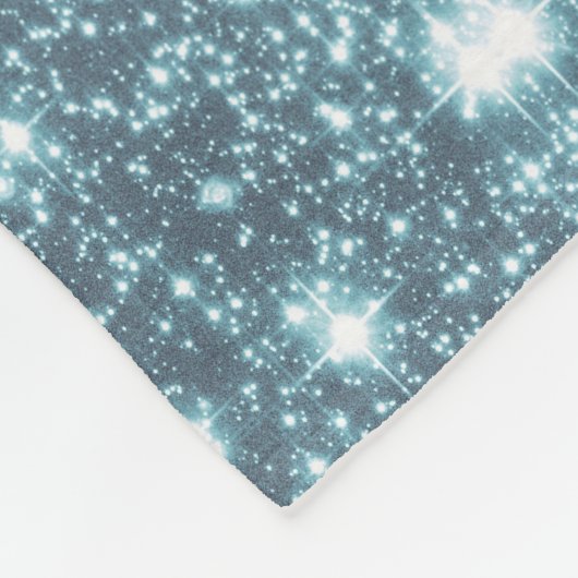 Aquamarin Stars Fleece Blanket (Ecke)