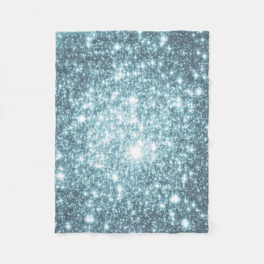 Aquamarin Stars Fleece Blanket (Vorderseite)