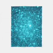 Aquamarin Stars Fleece Blanket (Vorderseite)