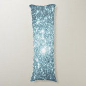 Aquamarin Stars Kissen (Vorderseite Vertikal)