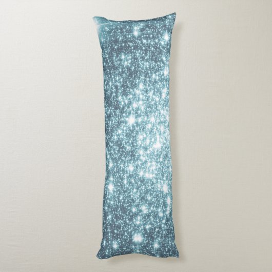 Aquamarin Stars Kissen (Rückseite (Vertikal))