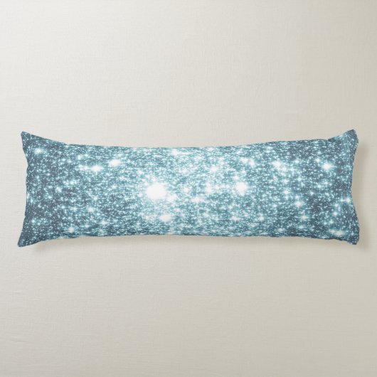 Aquamarin Stars Kissen (Vorderseite)