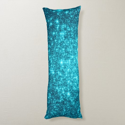 Aquamarin Stars Kissen (Rückseite (Vertikal))