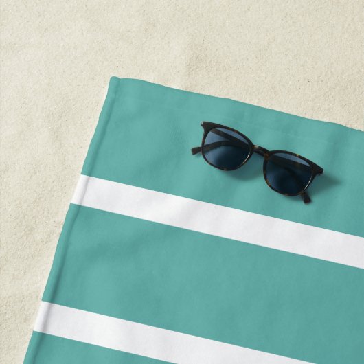 Aquamarin Strickter Name-Text für das Schiff Strandtuch (Beispiel)