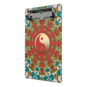 Aquamarin Sunshine Gold Yin Yang Mini Klemmbrett (Gewinkelt2)