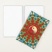 Aquamarin Sunshine Gold Yin Yang Notizblock (Innen)