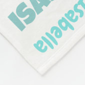 Aquamarin T Rex Dinosaur Fleece Blanket (Ecke)