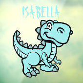 Aquamarin T Rex Dinosaurier Fensteraufkleber (Blatt 3)