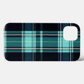 Aquamarin Tartan Chic Case-Mate iPhone Hülle (Rückseite (Horizontal))