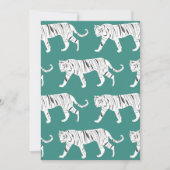 Aquamarin Tiger Einladung (Vorderseite)