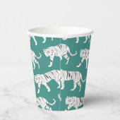 Aquamarin Tiger Pappbecher (Rechts)