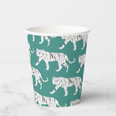 Aquamarin Tiger Pappbecher (Vorderseite)