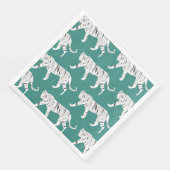 Aquamarin Tiger Serviette (Ecke)