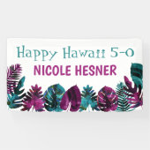 Aquamarin, Tropical Berry Pink Hawaii 5-0 50. Banner (Horizontal)