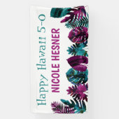 Aquamarin, Tropical Berry Pink Hawaii 5-0 50. Banner (Vertikal)