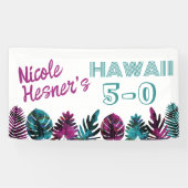 Aquamarin, Tropical Berry Pink Hawaii 5-0 50. Banner (Horizontal)