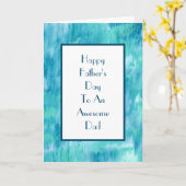 Aquamarin Türkis Abstrakt Karte (Gelbe Blume)