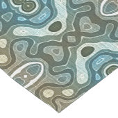 Aquamarin Türkis Blau Grau Braun Angesagte Bohemis Kurzer Tischläufer (Ecke)