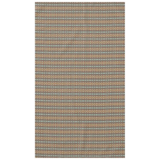Aquamarin Türkis blau Orange Brown Tribal Art Tischdecke (Vorderseite)