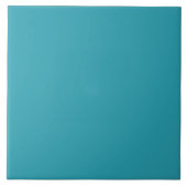 Aquamarin Türkis Blau Solid Color Fliese (Vorderseite)