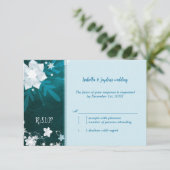 Aquamarin Türkis Bling Winter Wedding UAWG RSVP Karte (Stehend Vorderseite)