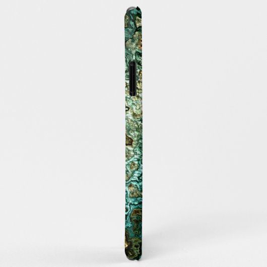 Aquamarin Türkis Gold Brown Minerals Marmor Kunst Case-Mate iPhone Hülle (Hinten/Rechts)