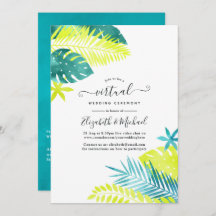 Aquamarin - Türkis & Lemon Tropical Virtual Weddin