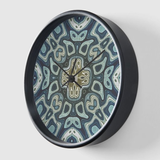 Aquamarin Türkis Meer Grün Angesagtes Bohemisch Ba Uhr (Winkel)