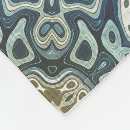 Aquamarin Türkis Meeresrauschen Grün Bohemischer S Fleecedecke (Ecke)