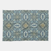 Aquamarin Türkis Meeresrauschen Grün Bohemischer S Geschirrtuch (Horizontal)