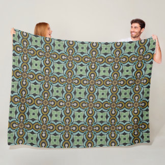 Aquamarin Türkis Ochre Retro Angesagte Bohemische Fleecedecke