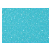 Aquamarin / Türkis Starfish & Sand Dollar Tableclo Tischdecke (Vorderseite (Horizontal))