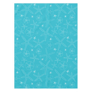 Aquamarin / Türkis Starfish & Sand Dollar Tableclo Tischdecke