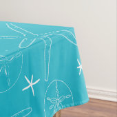 Aquamarin / Türkis Starfish & Sand Dollar Tableclo Tischdecke (Beispiel)
