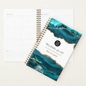Aquamarin - Türkis und Gold Agate Business Planner Planer (Anzeige)