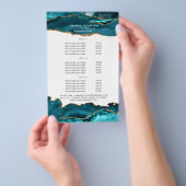 Aquamarin - Türkis und Gold Agate Stone Services Flyer (Handgriff)