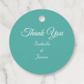 Aquamarin Türkis Vielen Dank für Ihre Unterstützun Geschenkanhänger (Rückseite)