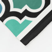 Aquamarin Türkisblau, blau, Fleecedecke (Ecke)