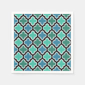 Aquamarin Türkisblau, blau, Serviette (Vorderseite)