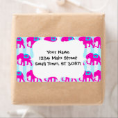 Aquamarin türkisfarbene, heiße Elefanten auf Strei (Insitu)