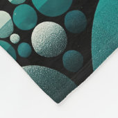 Aquamarin türkisfarbener Pinguin im Art-Déco-Stil Fleecedecke (Ecke)