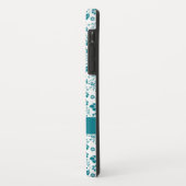 Aquamarin türkisfarbenes tropisches Muster Case-Mate iPhone Hülle (Hinten/Links)