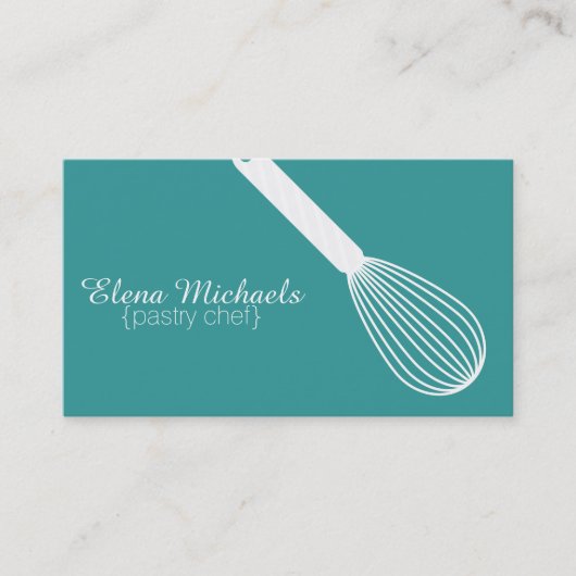 Aquamarin u. Weiß wischen Sie Visitenkarte (Vorderseite)