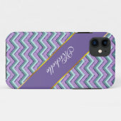 Aquamarin und Amethyst ZigZag Case-Mate iPhone Hülle (Rückseite (Horizontal))