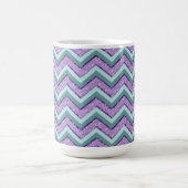 Aquamarin und Amethyst ZigZag Kaffeetasse (Mittel)