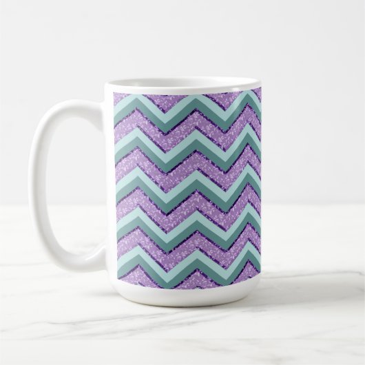 Aquamarin und Amethyst ZigZag Kaffeetasse (Links)