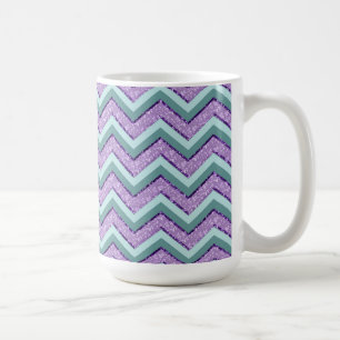 Aquamarin und Amethyst ZigZag Kaffeetasse
